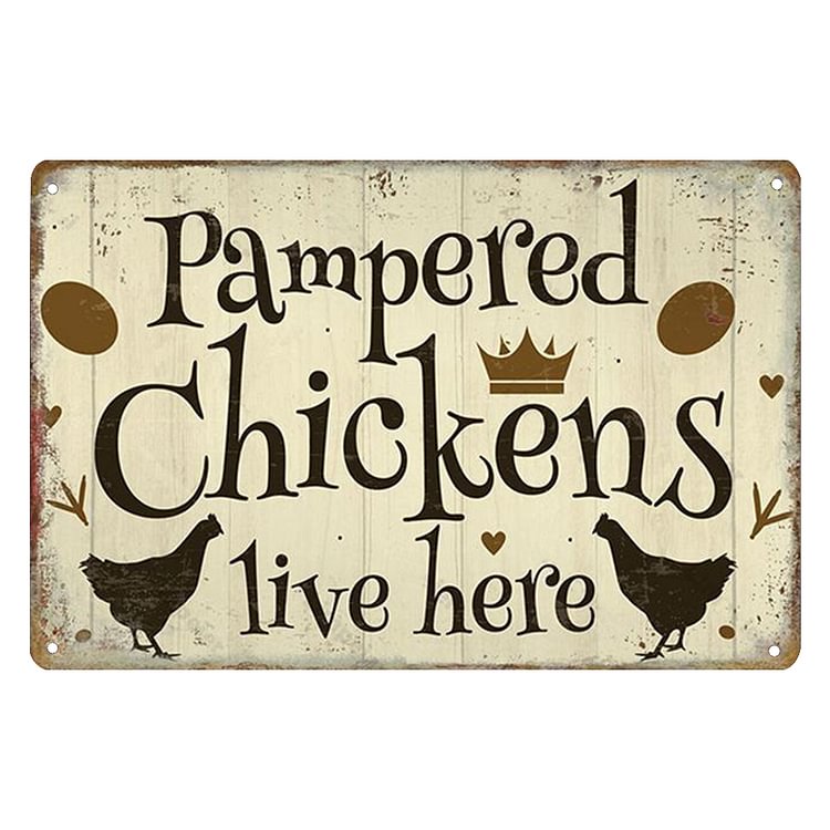Chickens - Vintage Tin Signs/Wooden Signs - 7.9x11.8in & 11.8x15.7in