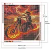 (50*50cm)Skeleton Cowboy Riding Motorcycle - Full Round Drill Diamond Painting