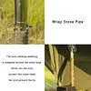 Anti-Scald Camping Tent Stove Chimney Fireproof Ribbon with Adjustable Clamps