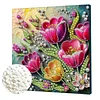 DIY Pearl Painting Tulip for Home Wall Decor with Frame(30x30cm)