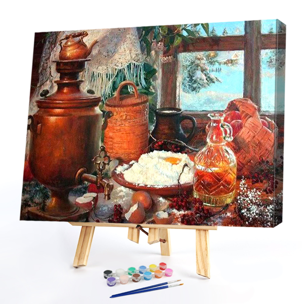 

50*40CM - Paint By Numbers - Kitchen Food, 501 Original