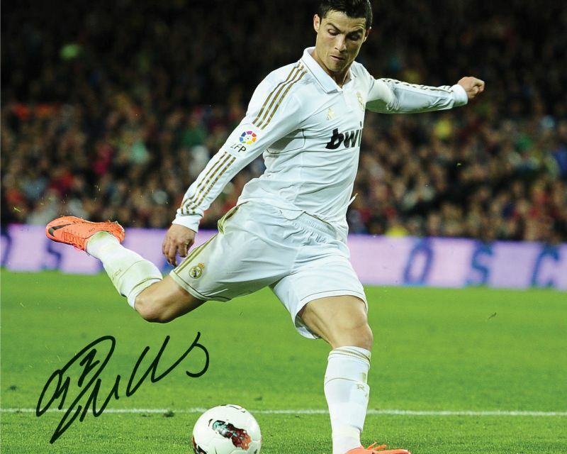 Cristiano Ronaldo -Real Madrid Autograph Signed Photo Poster painting Print