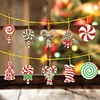 10PCS Weihnachten Zuckerstange - 5D DIY Handwerk Anhänger