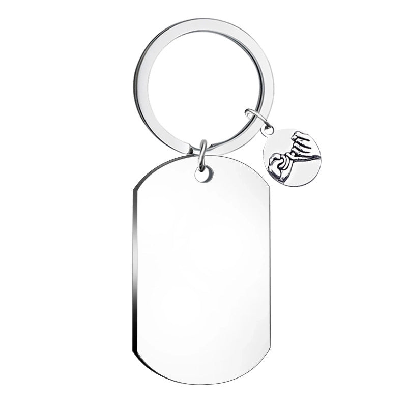 Minimalist Geometric Stainless Steel Unisex Bag Pendant Keychain