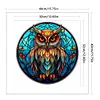 Owl Glass Painting - 11CT Stamped Cross Stitch 40*40cm/15.75*15.75in(glass painting cross stitch) tapestrymarket