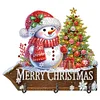 H&ouml;lzerne Willkommen zu Hause Weihnachten Schneemann - 5d DIY Handwerk Wandhaken