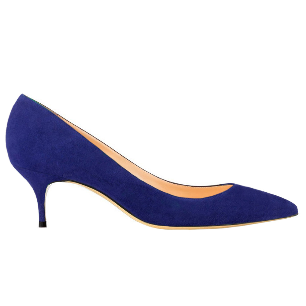2.36" Kitten Heels Pumps Summer Daily Suede-vocosishoes