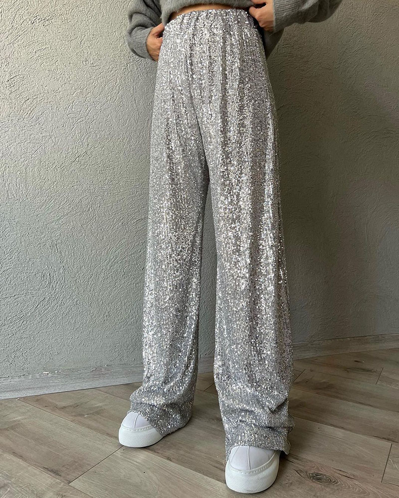 Rotimia Chic sequined track pants