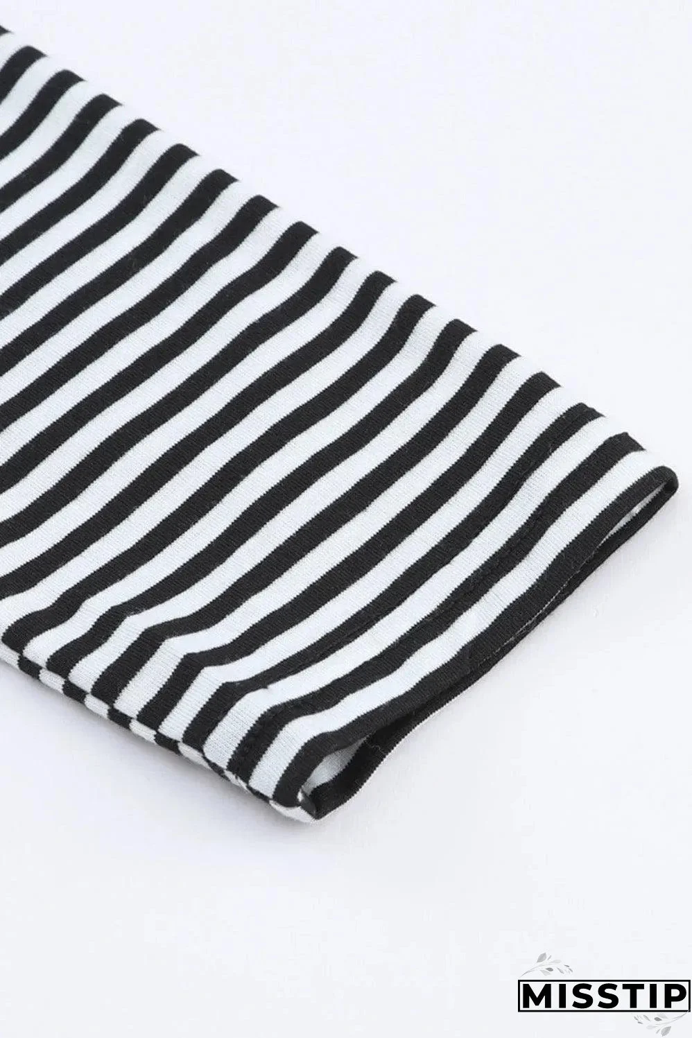 Stripe Open Front Long Cardigan