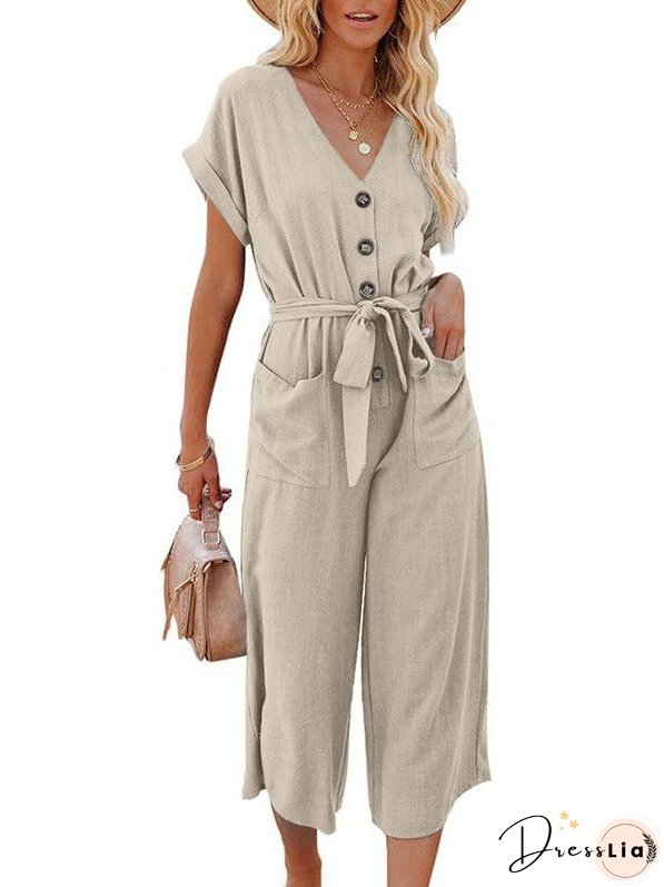 Button-Down Jumpsuit