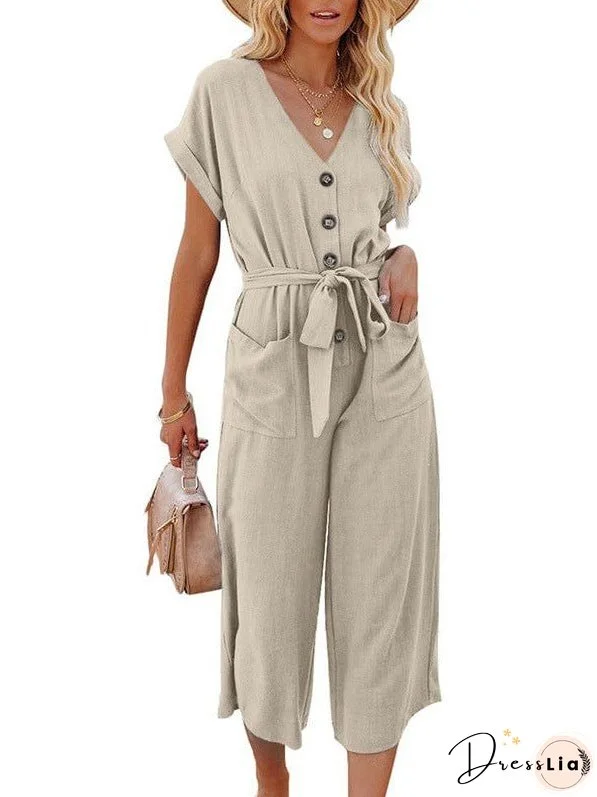 Button-Down Jumpsuit