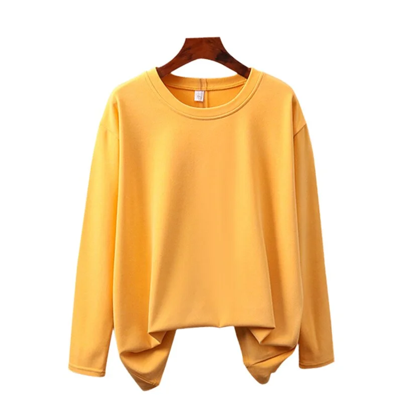 NEEDBO T shirt Women 100% Cotton Long Sleeve 4XL Oversize Sexy Casual t-shirt Women Korea Loose Full Tee Shirt Femme 2020 Tops