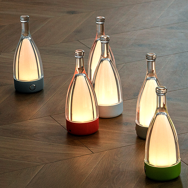 Wine Bottle Shape Decorative Lamp - Creative Rechargeable Decor Atmosphere Night Light - Appledas