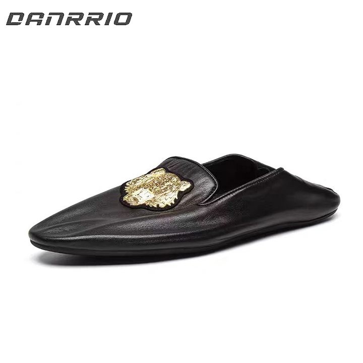 DANRRIO New Fashion Gold Tiger Head Wallet Style Loafers Driving Shoes DANRRIO.COM DANRRIO