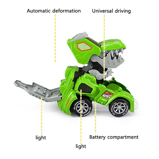 led dinosaur transformation car toy