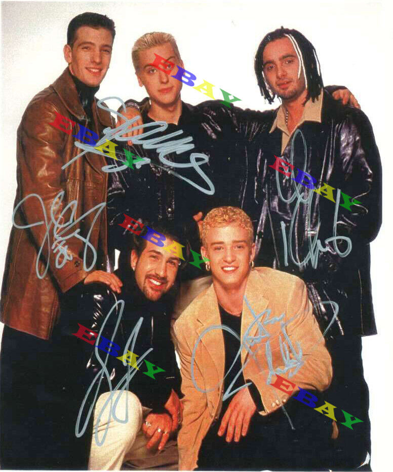 NSYNC BAND Justin Timberlake 8x10 Autographed Signed Photo Poster painting Reprint