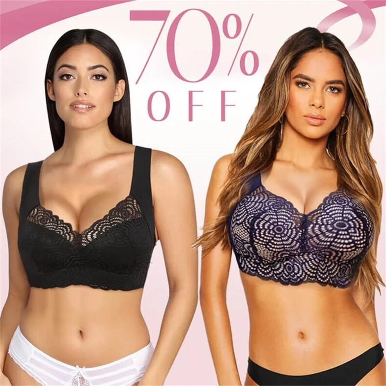 Luciana Secret ExSecret Bra &ndash; Ultimate Lift Stretch Full-Figure Seamless Lace Cut-Out Bra