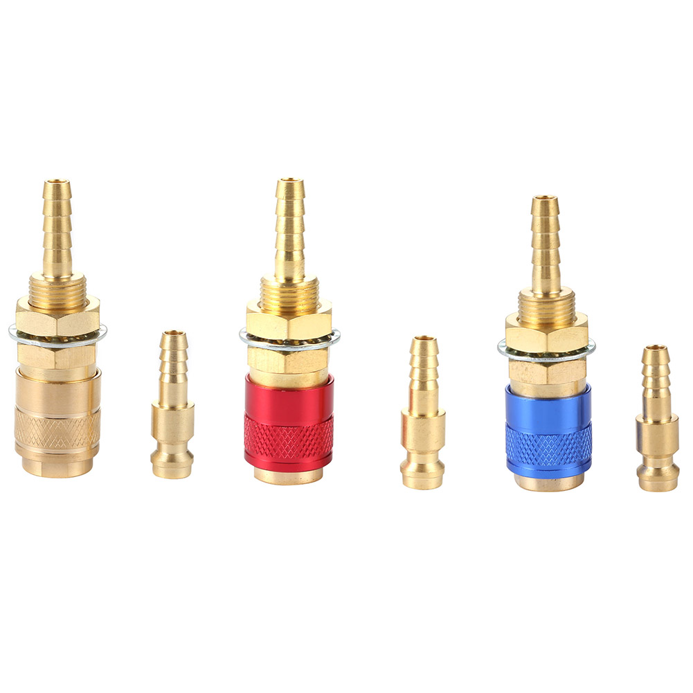 

6mm Water Cooled Gas Adapter M6 Welding Torch Quick Hose Connector Fittings, Red, 501 Original