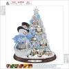Diamond Painting-DIY Crystal Rhinestone Snowman(30*30CM)