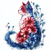 Blue And White Porcelain Cat-11CT Stamped Cross Stitch 40*40cm tapestrymarket