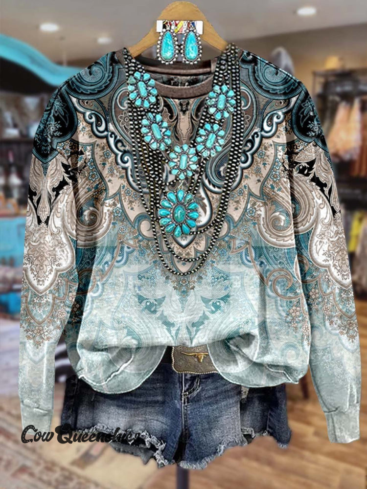 Paisley Casual Sweatshirt Multicolor / S