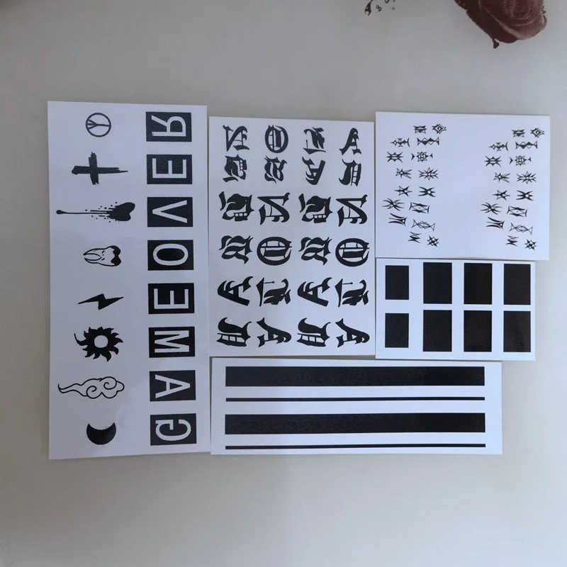 Black Stripe Waterproof Temporary Tattoo Stickers Male Arm Streak Line Punk Style Art Fake Tattoo Personality Leg Tattoo Female