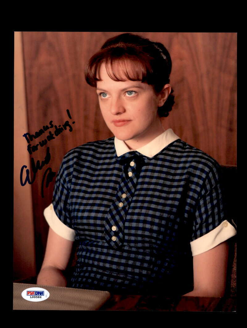 Elizabeth Moss PSA DNA Coa Signed 8x10 Mad Men Photo Poster painting Autograph