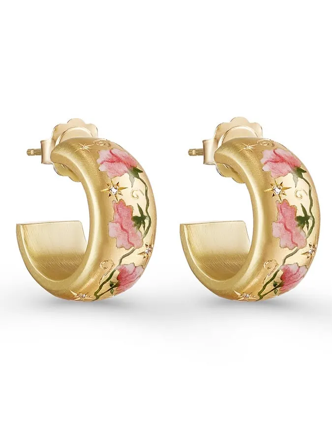 Colored Flower Earrings