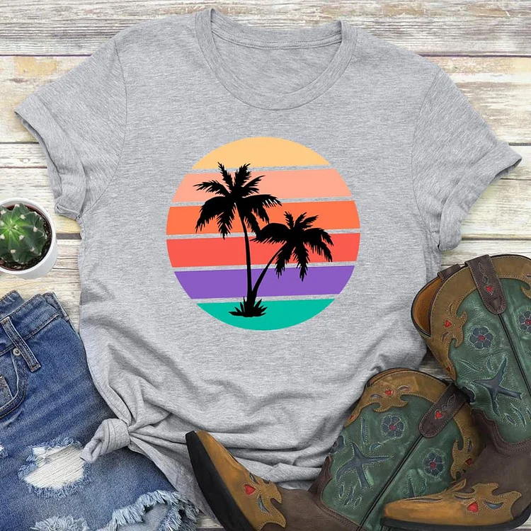 Coconut trees and colorful beaches T-Shirt-04136