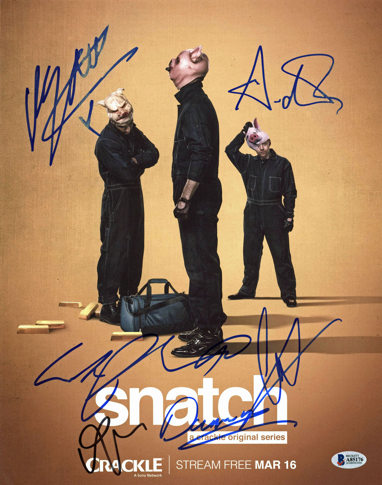 Snatch (Grint, Rakoff, Scott +3) Authentic Signed 11x14 Photo Poster painting BAS #A85176