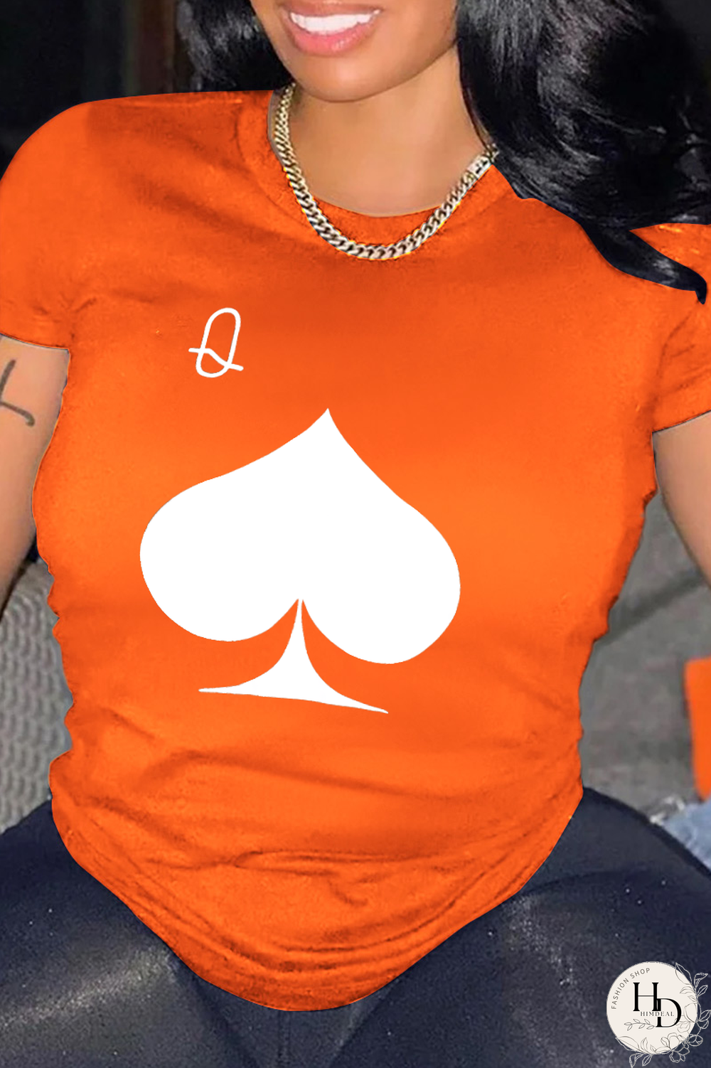 Red Fashion Casual Print Split Joint O Neck T-Shirts