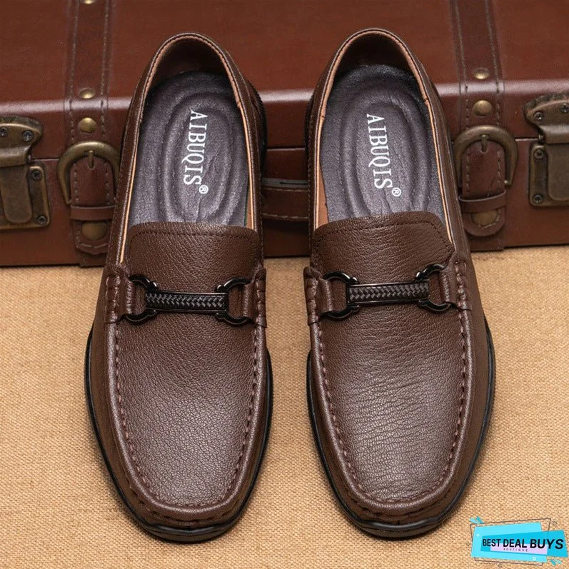 Men's Tods Summer Breathable Trendy First Layer Cowhide Loafers