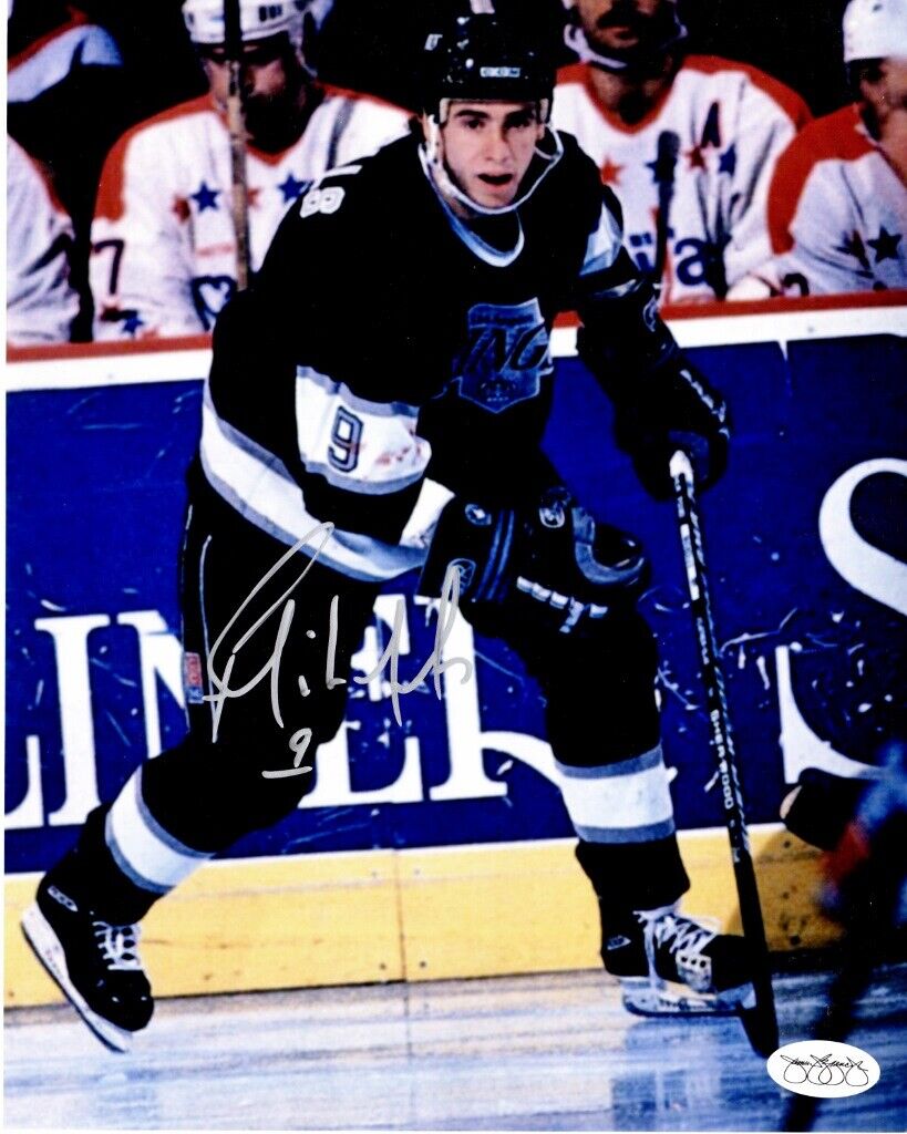 Bernie Nicholls Signed LA Kings 8x10 inch Photo Poster painting - JSA Sticker of Aproval