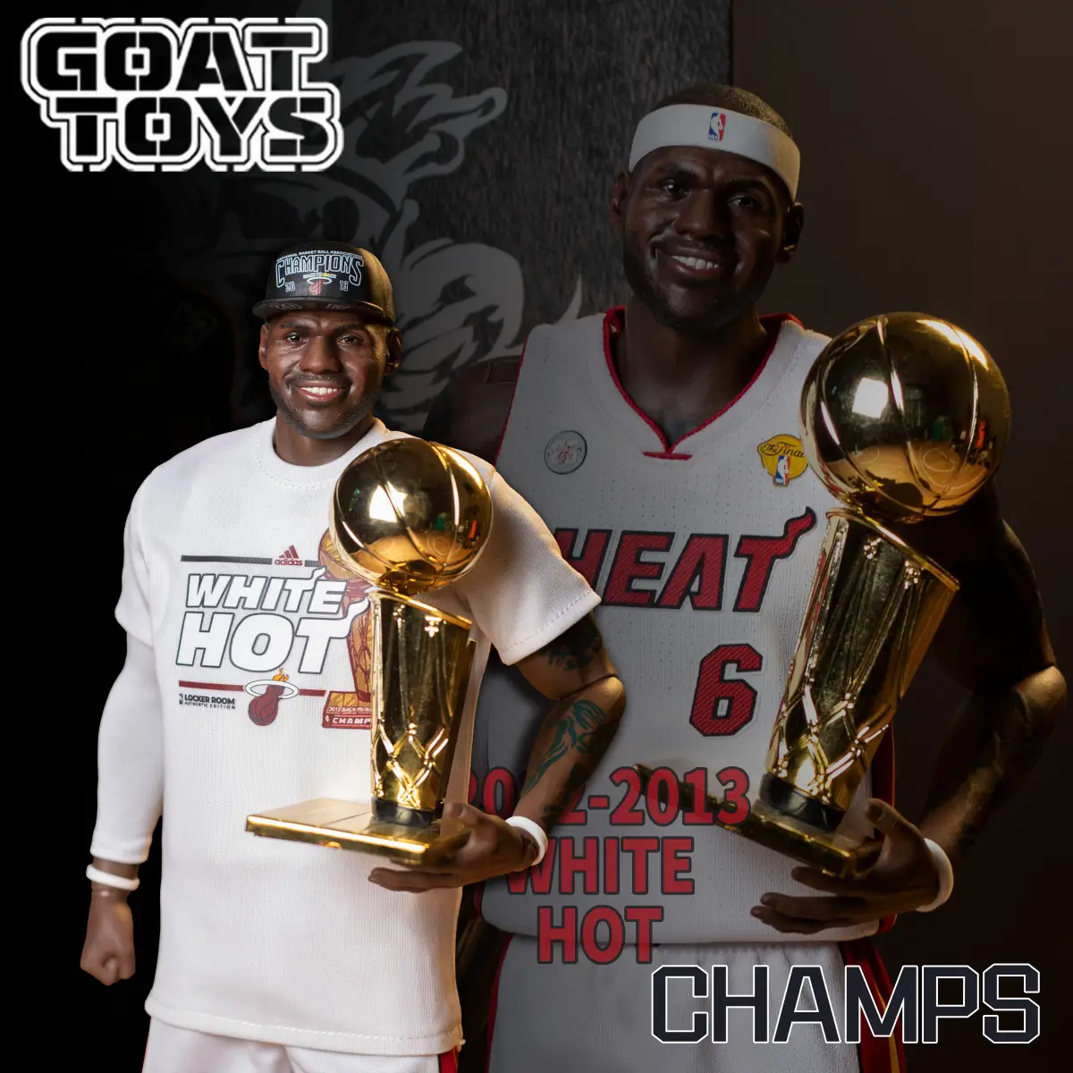 Goat Toys Studio - NBA LeBron James 13 Heat Championship Set 1/6 Action Figure-