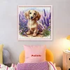 Lavender And Dachshund-11CT Stamped Cross Stitch 40*40cm/15.75*15.75in