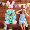Ensemble de lapins en feutre Montessori DIY de Pâques