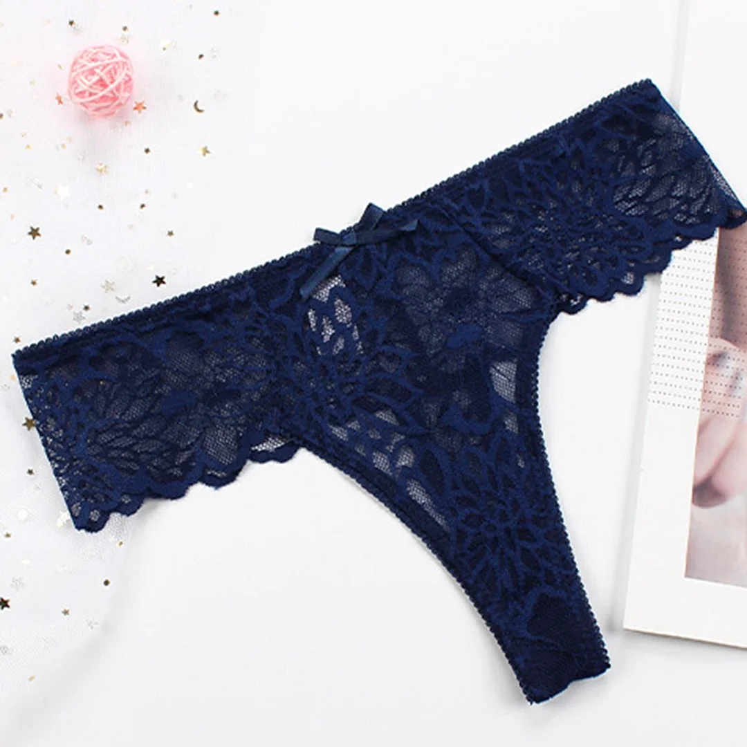 Sexy Women Lace Underwear Flowers Low Waist Hollow Out Panties Female G-string Temptation Sexy Lingerie Plus Size S-3XL Thongs