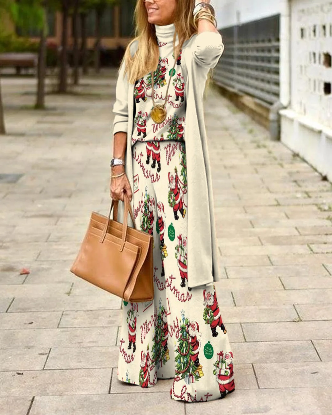 Herringbone Sweater Three-Piece Suit 83b3