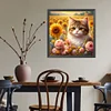 Diamond Painting -DIY Full Round Drill Flower Cat(40*40 CM)