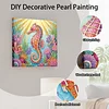 (25x25cm)DIY Seahorse Framed Handmade Pearl Painting Art Craft Kit Living Home Decor