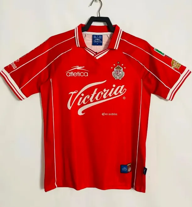 1999-00 Toluca home retro football jersey, 1:1 Thai quality.