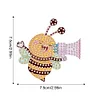 8pcs DIY Bee Diamond Painting Acrylic Fridge Magnet