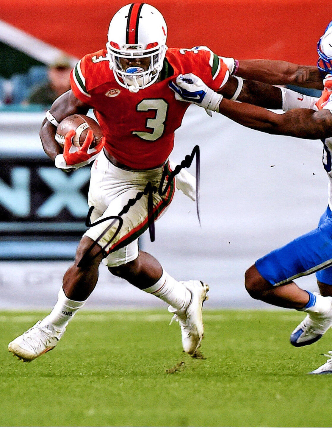 Stacy Coley Miami Hurricanes hand signed autographed 8x10 football Photo Poster painting !