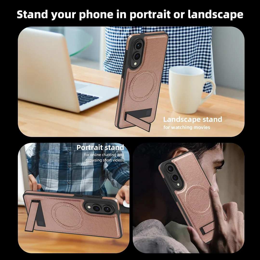 Samsung Galaxy Z Fold 6 Leather Case Magnetic Protective Case Holder Phone Case