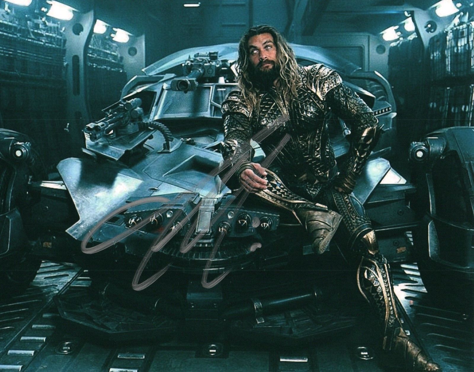 Jason Momoa Justice League Aquaman Arthur Curry Signed 8x10 Photo Poster painting COA Proof 17