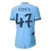FODEN #47 Manchester City Home Authentic Soccer Jersey 2024/25 &ndash; UCL