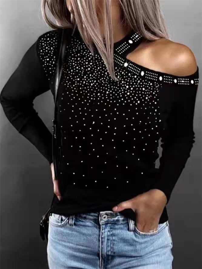 Women Long Sleeve V-neck Graphic Floral Printed Top
