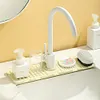 2Pcs Silicone Sink Splash Guard Quick Dry Water Catcher Mat for Sink (Grey)