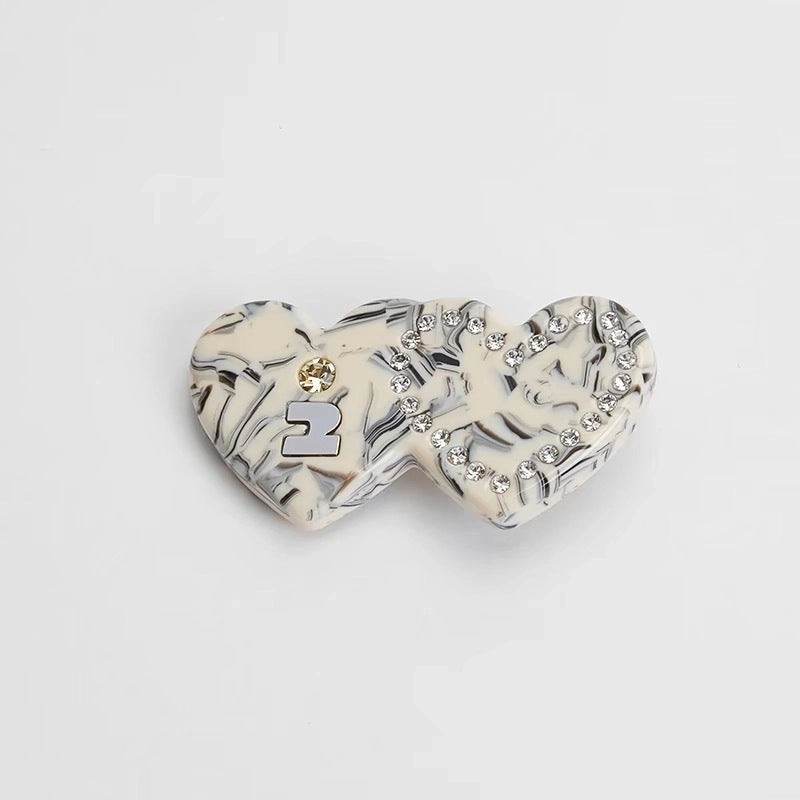 Vintage Style Classic Style Women’s Heart Shape Arylic Hair Clip