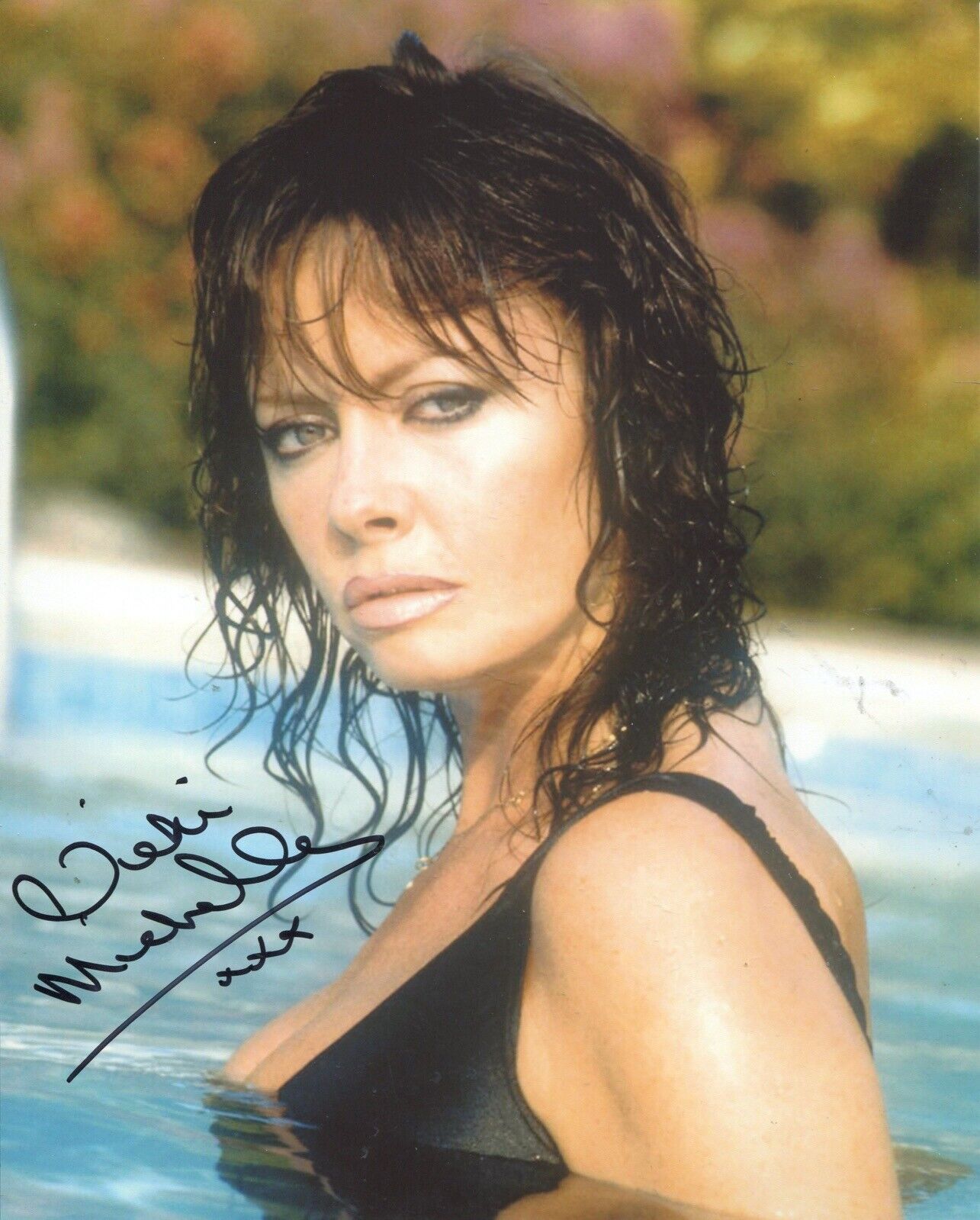 ALLO ALLO actress Vicki Michelle signed sexy swimsuit 8x10 Photo Poster painting